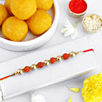 Rudraksha Rakhi Blessings N Laddoo Delight