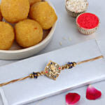Sneh Anil Regular Devotional Ganesha Rakhi with Laddoo