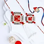 Sneh Designer Lumba and Kids Devotional Rakhi set