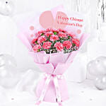 Happy Valentine Day Carnation Bouquet