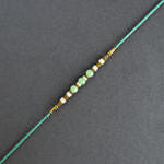 Green Ethnic Pearl Rakhi with Perfume
