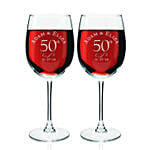 Special Engraved Glasses Set of Two with Bhaiya Bhabhi Rakhi