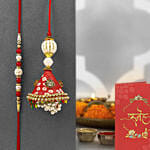 Attractive 6 Stolen Roses Bouquet with Bhabhi Rakhi