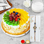 Fruit Cake with Ganesha Rakhi