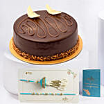 Yummy Chocolate Cake with Bhaiya Bhabhi Rakhi