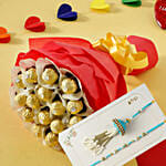 Bouquet of Sweetness with Bhaiya Bhabhi Rakhi