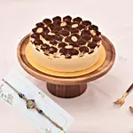 Delish Irresistible Tiramisu Cake with Ganesha Rakhi