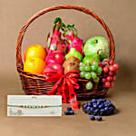 Fruitful Basket With Green Pearl Rakhi