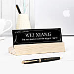 Personalised Table Name Plate with Pen For Teacher s Day