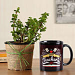 Jade Plant Black Teachers Day Mug