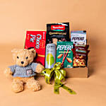 Choco Nuts Hamper With Teddy