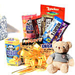 Choco Load Wooden Basket With Teddy