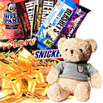 Choco Load Wooden Basket With Teddy