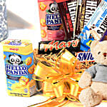 Choco Load Wooden Basket With Teddy