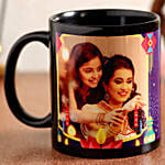 Personalised Deepavali Black Ceramic Mug