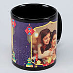 Personalised Deepavali Black Ceramic Mug