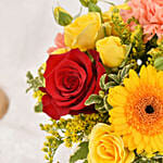 Sparks of Joy Deepavali Flower Arrangement With Diyas