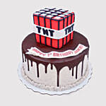 Minecraft Tnt Birthday Strawberry Cake