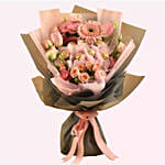 Mixed Flowers & Chocolates Bouquet with Greeting Card