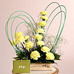 Brighter Than Sunshine Carnations Arrangement