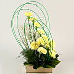 Brighter Than Sunshine Carnations Arrangement