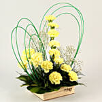Brighter Than Sunshine Carnations Arrangement