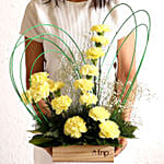 Brighter Than Sunshine Carnations Arrangement