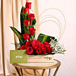 Designer Red Roses Arrangement