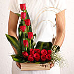 Designer Red Roses Arrangement
