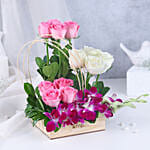 Royal Orchid & Rose Embrace