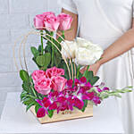 Royal Orchid & Rose Embrace