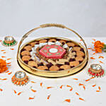 Savouries and Kaju Katli Platter
