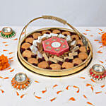 Savouries and Kaju Katli Platter
