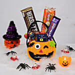 Halloween Treats Orange Evil Pumpkin Bag