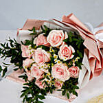 Titanic Rose Chamomile Bouquet With I Love You Balloon For Valentines