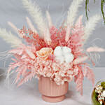 Alluring Mixed Preserved Flowers Designer Vase