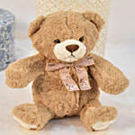 Happiness With Lilies Arrangement And Teddy Bear