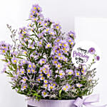 Birthday Aster Flowers in a box