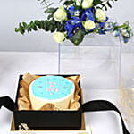 It's a Boy Cake and Flowers