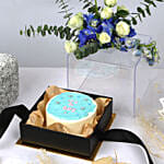 It's a Boy Cake and Flowers