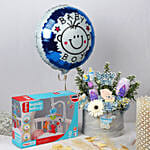 Its a Baby Boy Flower giftset with Balloon