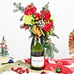 Moet Chandon with Christmas Flowers
