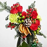 Moet Chandon with Christmas Flowers