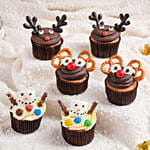 Merry Christmas Cupcakes 6 Pcs