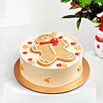 Mini Christmas Flowers Arrangement with Cake