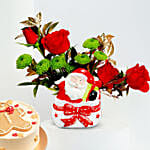 Mini Christmas Flowers Arrangement with Cake