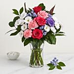 Pink N White Flower Vase