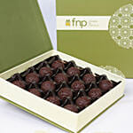 Dark Chocolate Truffles Box with Flower Bouquet