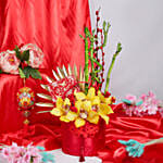 CNY Lucky Bamboo Chocolate & Flower Box