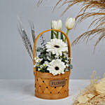 Mini Floral Basket with Jar Cake